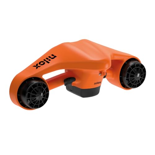 Scooter Acuático Nilox, Propulsor Acuatico Submarino para Inmersiones Hasta 30 m de Profundidad, Hasta 35 min de Uso, Cambio con 3 Velocidades, Fácil de Transportar y Usar, Color Naranja