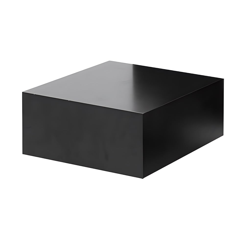 Quadratischer schwarzer Präsentationsständer für Kleidung & Brautgeschäfte - 40x40x60cm Vitrine Podest für Sammlerstücke Figuren Schuhe - Elegante Arbeitsplatte Display für Einzelhandel Merchandising