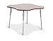 Jonti-Craft Berries 6453JCA008 Four Leaf Activity Table, A-Height (24"-31" Adjustable Height), 48" Diameter, Gray/Red/Gray