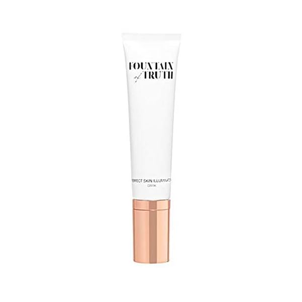 Fountain of Truth Perfect Skin Illuminator (Dark) – Illuminating Tinted Face Moisturizer - Liquid Highlighter, Foundation & Primer BB Cream – Clean, Natural & Efficacious Beauty & Skin Care Products