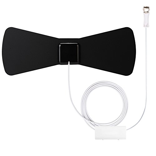Antop Digital Indoor Tv Antenna With Smartpass Amplified-30/45 Mile Range And Multi Directional Hdtv Antenna 10Ft Coaxial Cable At-105B Black/White #TOP3