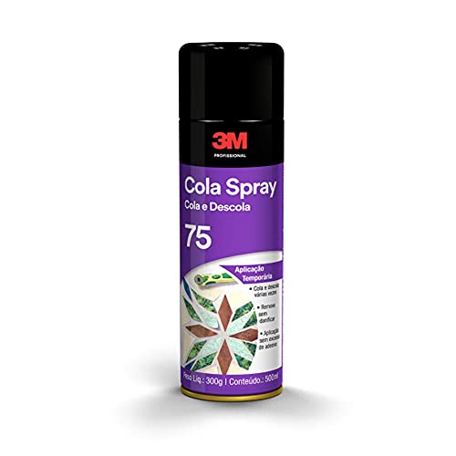 3M, Adesivo Multi Spray 75, Cola e Descola, Lata, 300 g, Transparente