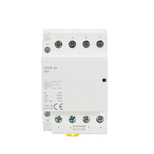 Contacteur modulaire 63A HCH8-63 a contacts mixtes 2NO 2NC pour automatisme residentiel