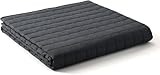 YnM Weighted Blanket (20 lbs, 60''x80'', Queen Size) for People Weigh Around 190lbs | 2.0 Cozy Heavy Blanket | 100% Oeko-Tex Certified Cotton Material with Premium Glass Beads, Dark Grey …