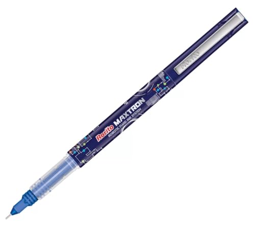 Image of Rorito Maxtron Ball Pen - Blue Ink | Smooth & Fast Writing Pen with Comfortable Grip | Long Writing Performance | Ideal for School, College & Office Use | Pack of 2 Pens