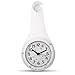 Agatige Orologio da Bagno Impermeabile, Piccoli Orologi da Parete con Gancio per Bagno Cucina Camera da Letto(Bianca)