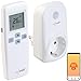 Produktbild revolt Thermostat 230V: WLAN-Steckdosen-Thermostat mit Sensor-Fernbedienung, App, Sprachbefehl (Funk-Thermostat Steckdose, Funk-Thermostat Infrarotheizung, Heizstrahler)
