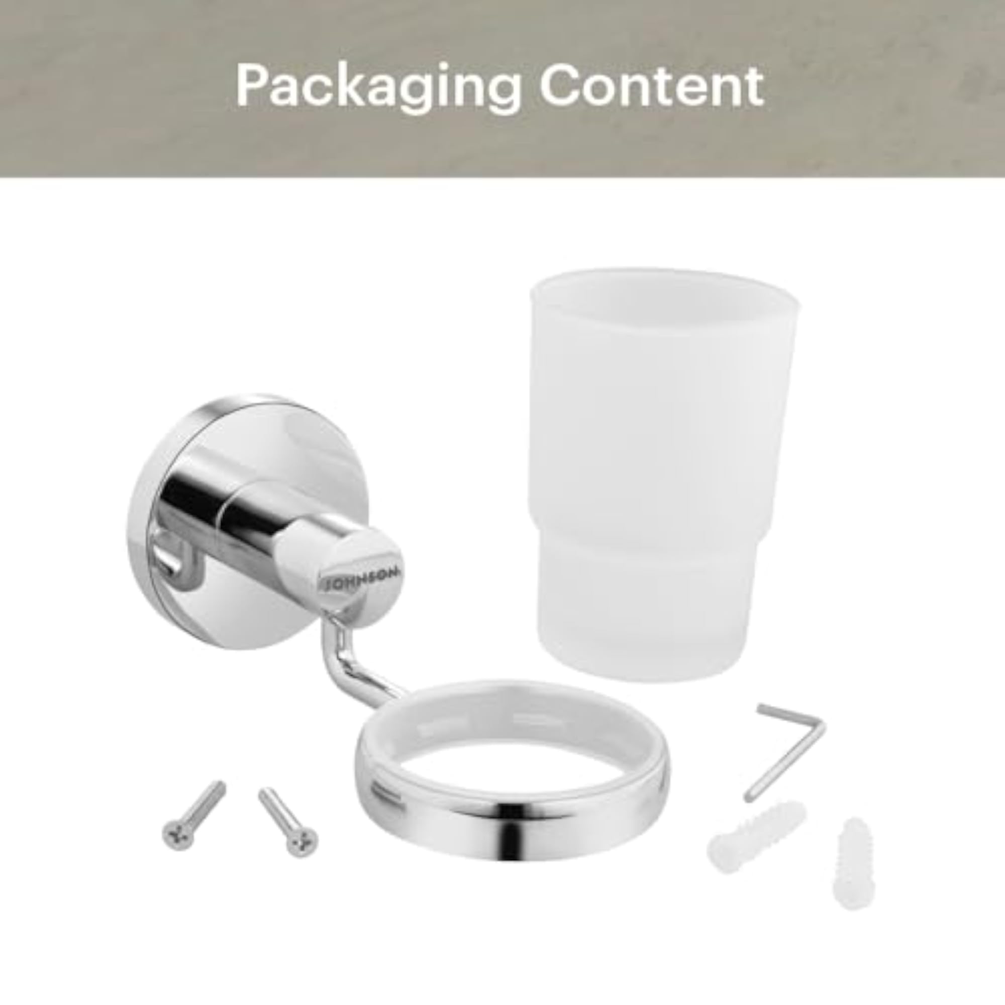 Delta Frosted Glass Toothbrush Holder Tumbler Stand