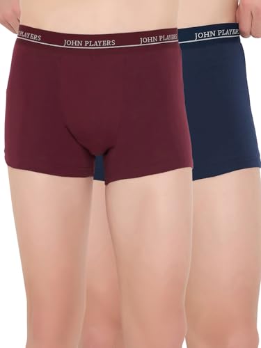 Image of John Players Pack of 2 Trunks Underwear for Men- 100% Cotton