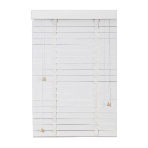 Persianas horizontales para ventanas Hogar Persianas de madera blancas para ventanas,Persianas venecianas de oficina,Transpirable/apagón/Aislamiento térmico,Persianas venecianas de madera maciza,Lamas