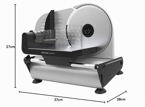 Foto von Cecotec Aufschnittmaschine Elektrische Allesschneider Rock'nCut. 150-W mit Einer Scheibe von 190 mm Durchmesser und einem stufenlosen Einstellsystem mit maximaler Präzision der Dicke von 0 bis 15 mm
