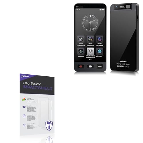BoxWave Screen Protector Compatible with MINIBEAR M80 Language Translator (4 in) - ClearTouch ImpactShield (2-Pack), Impenetrable Screen Protector Flexible Film