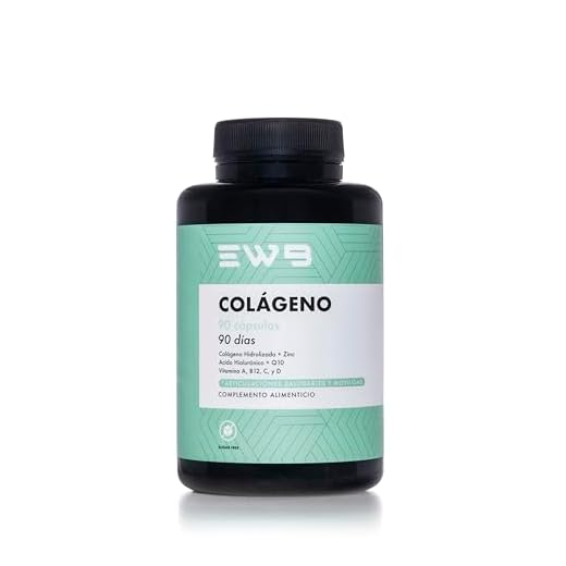 EWB - Colágeno + Ácido Hialurónico + Coenzima Q10 + Zinc + Vitamina A, B, C, D y B12-90 Cápsulas - Colágeno Hidrolizado para Articulaciones, Pelo, Piel y Uñas