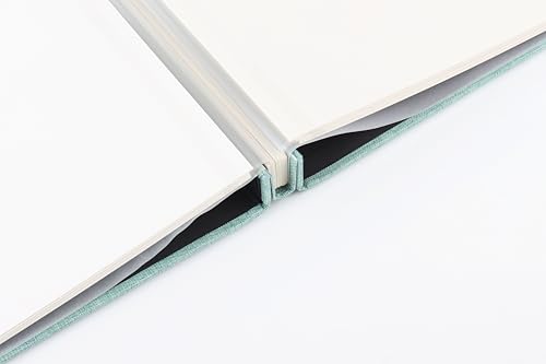 AD ALEM DISSO Fotoalbum, selbstklebend, 28 x 27 cm, zum Kleben und Schreiben, Geschenk, Souvenirs, Hochzeit, Geburtstag, Babys, Leineneinband, Metallstift, 20 Blatt (40 Seiten)