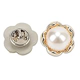 [Fácil de usar] Versátiles y fáciles de usar, estos botones de perlas con forma de flor se pueden coser o pegar en cualquier artículo, sin costuras ni prevención de deslizamientos.
