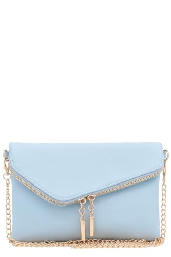Image of FashionPuzzle Envelope Wristlet Clutch Crossbody Bag with Chain Strap