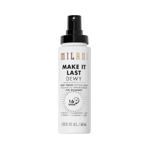 Milani Setting Spray + Primer, Make It Last Original - Natural Finish with Niacinamide for Hydration & Make It Last Dewy - Dewy Finish Moisturizing Formula for Glow on the Go - 2 Pack