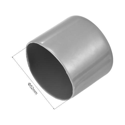 Image of uxcell 4pcs Rubber End Caps 52mm ID Vinyl Round End Cap Cover Screw Thread Protectors Light Gray, 40mm Height