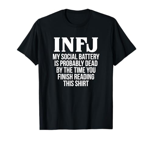 Funny INFJ Social Battery Introvertido Personalidad intuitiva Camiseta