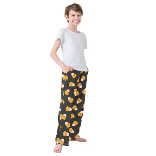 Boys' Pants Candy Corn Long Bottoms Jogger Pants Elastic Waist Trousers with Pockets S-XL4