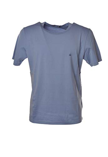 C.P. COMPANY, T-Shirt Crew Neck, Short Sleeve. 06CMTS054A-TShirtBasicaCPCompany-999Black, sky blue, M