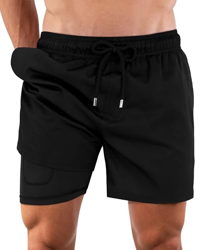 Capelle Miami Men's Luxury Swim Shorts- Black Onyx