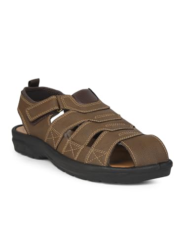 Image of Bata New Thar Men's Brown Sandals - 9 UK (8614010)
