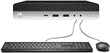 HP ProDesk 600 G4 Mini Desktop PC, Intel Core i5-8500T 6-Core up to 3.5GHz, 16GB RAM, 512GB SSD, Mouse and Keyboard, Windows 11, Black (Renewed)