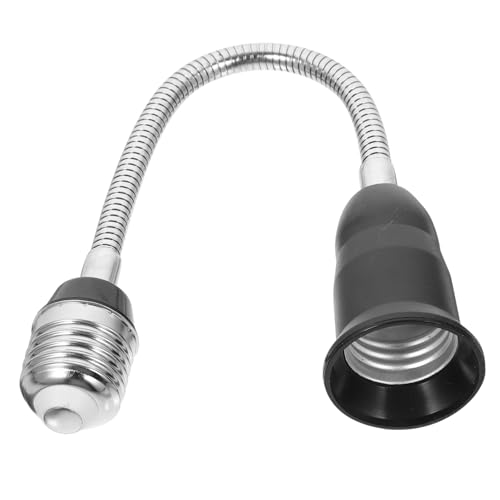WHAMVOX Prolunga Portalampada E27 Adattatore Rotante 360° in Pbt, Presa Di Prolunga Per Lampadina 29 Cm, Per Illuminazione Domestica e Regolazione Direzione Luce
