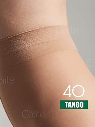 Image of Conte Tights Sheer to Waist Pantyhose with Satin Silky Touch Effect, Tango 40 Den
