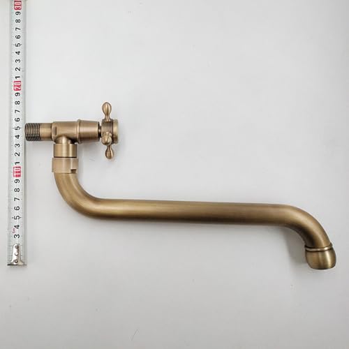 Grifo de pared para fregadero con extensión vertical contra salpicaduras 3