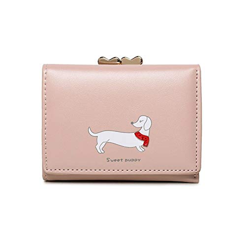 Preisvergleich Produktbild NOLOGO Wallet weiblichen kurzen Abschnitt kleine frische Falten Nette einfache Persönlichkeit Geldbörse Ledergeldbörse (Color : Pink)