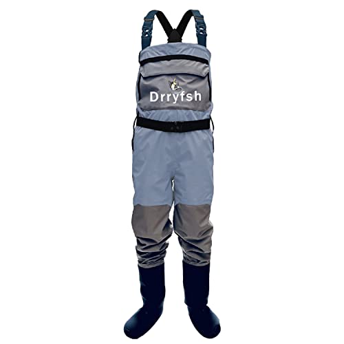 Drryfsh Seamless Chest Wader-Durable,Waterproof,Breathable Stocking Foot Fishing Waders For Kids And Women (Deep Grey, X-Small) #TOP11
