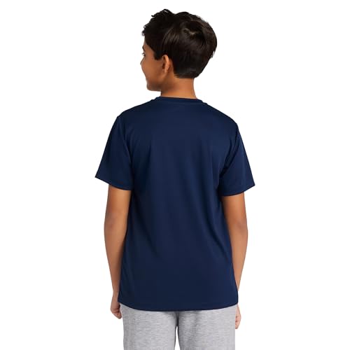 Image of Messi Boys' Lifestyle Short Sleeve Top, Loose-Fit Shirt with Logo, Comfortable, All-Day Wear