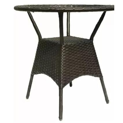 Image of HUMAIRA Outdoor FURNITUREDesigner D8 2 Chair 1 Table Set for Garden /Balcony /Terrace /Coffee /Poolside Patio Wicker Seating Chair and Table Set Outdoor Furniture(Brown+Red)