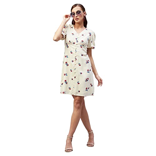 Image of Carlton London Women's Rayon A-Line Above The Knee Dress