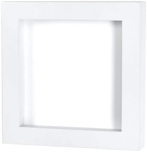 Doodlebug 8-Inch by 8-Inch Fashion Furnishings Shadow Box, White with Glass Protector
