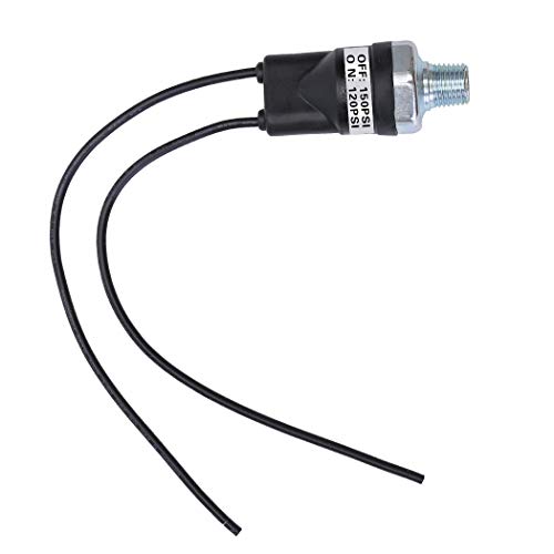 Air Pressure Switch 120-150 PSI 1/4"-18 NPT Air Compressor Pressure Switch Controller High Pressure 120V AC DC 24v 12v