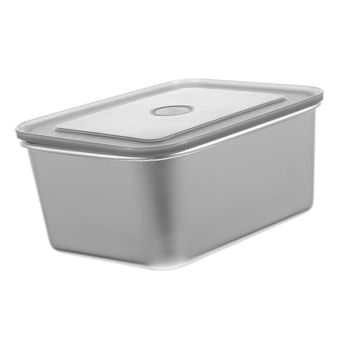 GETAJGHSD 密閉蓋付きステンレス製保存容器 漏れ防止シリコンシール フルーツ野菜保存ボックス 耐熱耐冷 家用食品収納ケース