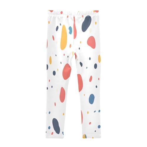 Bolaz Toddler Girls Leggings Printed Yoga Pants Leggings Red Orange Spot for Kids2