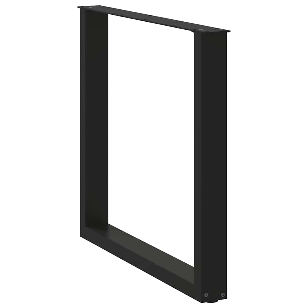 Gambe da Tavolo per Tavolino e Panca, Supporti per Mobili in Metallo a Forma di U con Livellatori Regolabili, Staffe Preforate e Viti per Progetti Fai da Te (80 x (72-73) cm)