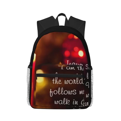 Jesus Said, I Am The Light Of The World, John 8 12 Foldable Backpack 20l - Lightweight And Compact Travel Backpack For Commuting, Traveling