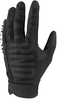 Nxtrnd G1 Pro Football Gloves, Men's & Youth Boys Sticky Receiver Gloves (Black, Large)