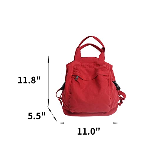 Sumleno Small Boho Canvas Backpack For Women Vintage Style Outdoor Travel Bag Casual Daypack Grunge Aesthetic Hippie Y2K Backpack thumb #6