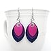 Bisexual Pride Chainmail Earrings – Handmade LGBTQ+ Dangle Jewelry with Anodized Aluminum Scales – Lightweight, Colorful Bi Flag Earrings for Pride & Everyday Wear