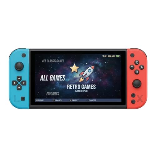Image of Cubonic GameOrbit G90 7 Inch Full HD Screen Video Game 21+ Emulator Professional Game Chip 64Gb Pre-Loaded Wireless Gaming Controller Handheld Console