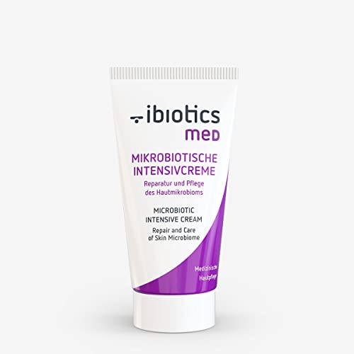 Ibiotics med mikrobiotische Intensivcreme 50 ml - Hautpflege bei Hautproblemen wie Neurodermitis, Schuppenflechte, Psoriasis, Rosacea und Hautirritationen | Feuchtigkeitscreme für gereizte Haut Cover