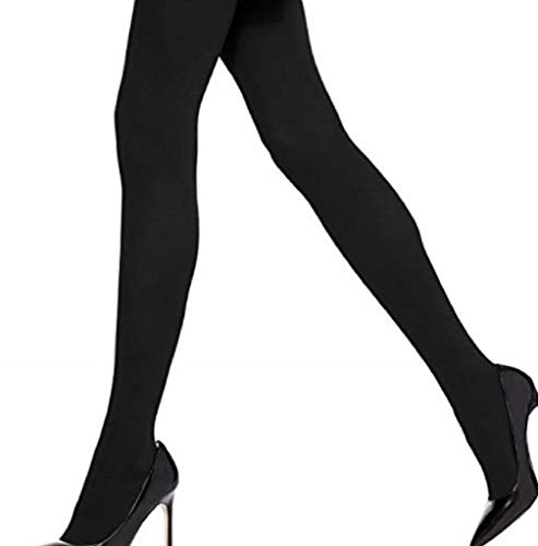Hue Super Opaque Control Top Tights 2 Pack Black Size 5