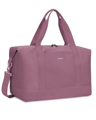 ECOHUB 30L Reisetasche Handgepäck Groß, für Easyjet Handgepäck 45x36x20, Faltbare Handgepäck Tasche für Flugzeug, Sporttasche mit Abnehmbar Nass-Tasche, Weekender Damen Herren(Rosa)