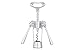 OTRON Corkscrew Bottle Opener, Gray
